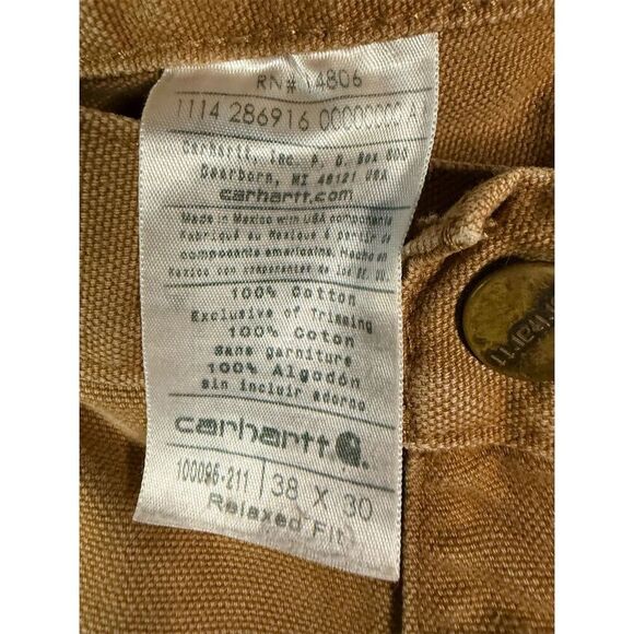 Carhartt Men's Relaxed Fit Cargo Pants Brown Size 38x30 Workwear - Picture 6 of 8